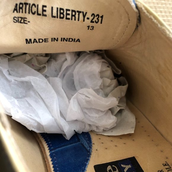 Fortune From Liberty Blue Croc Pattern Leather Oxfords main image 10